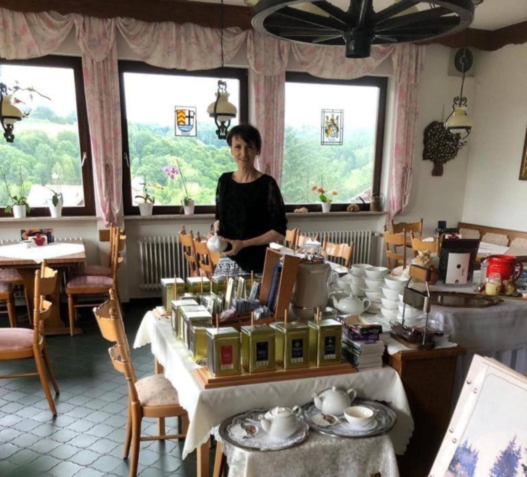 Cafe Pension Sonnenkanzel Штатсбад-Брюккенау Экстерьер фото